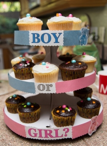 Easy Gender Reveal Cupcakes